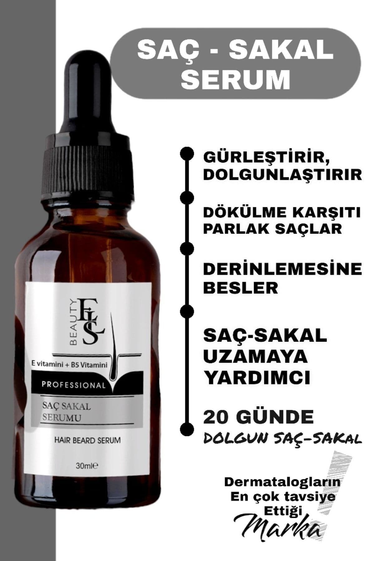 Eslbeauty Vitamin Saç Sakal Gürleştirici Serum