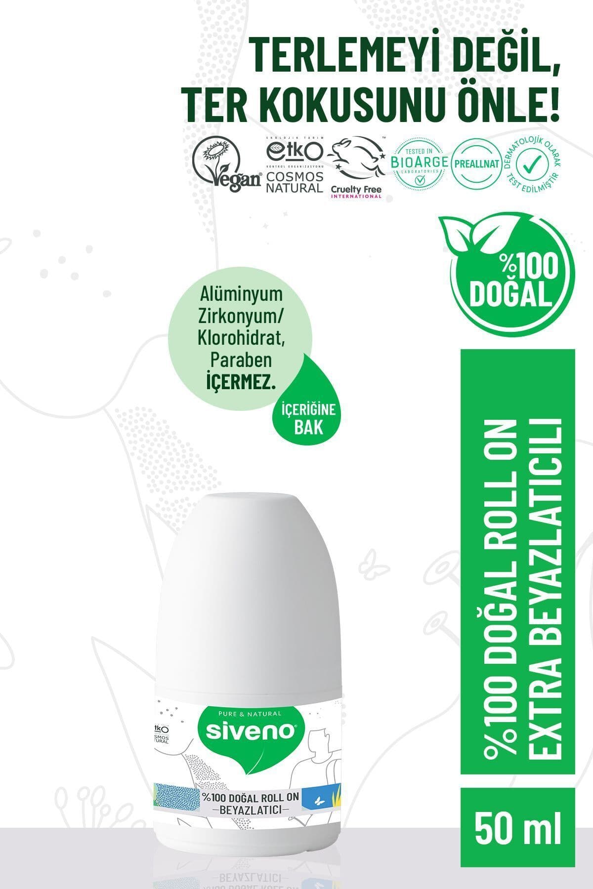 %100 Doğal Beyazlatıcı Deodorant - Siveno