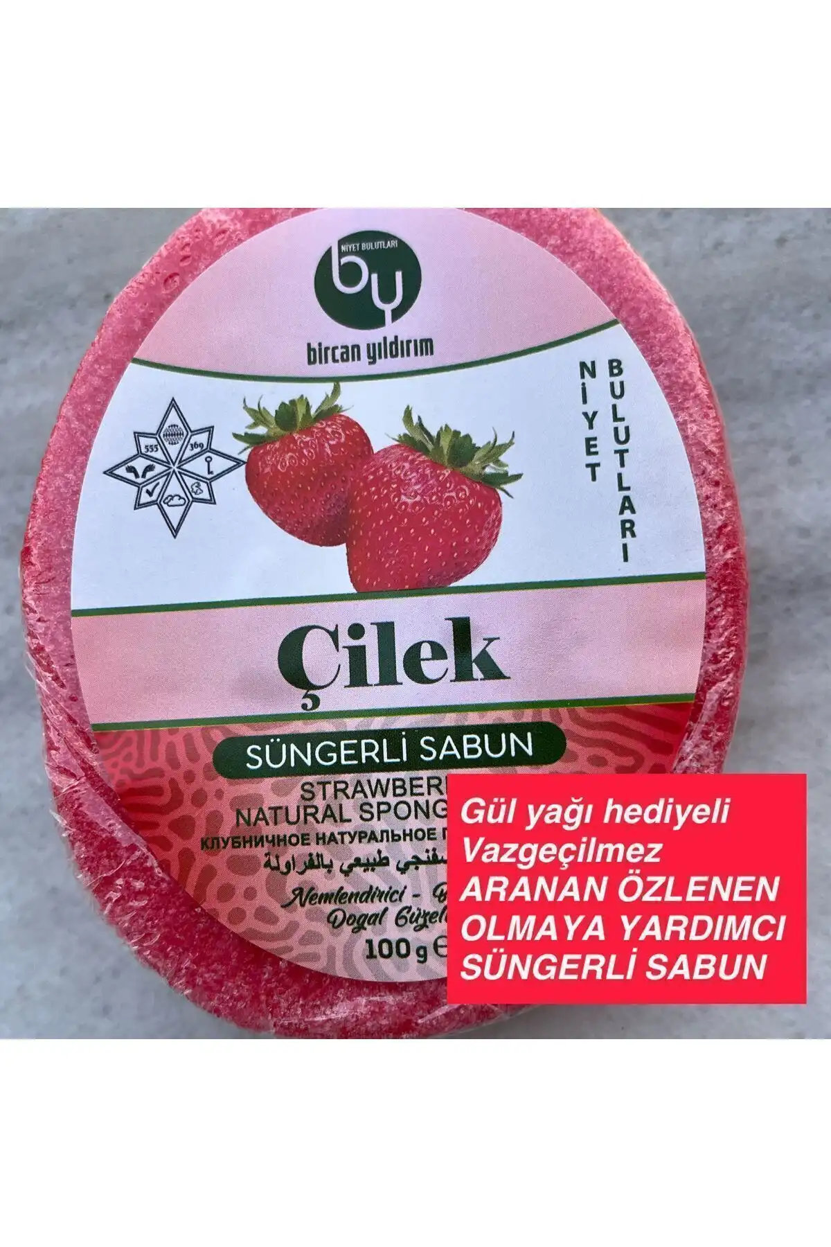 Süngerli Çilekli Sabun: Doğal Cilt Bakımı