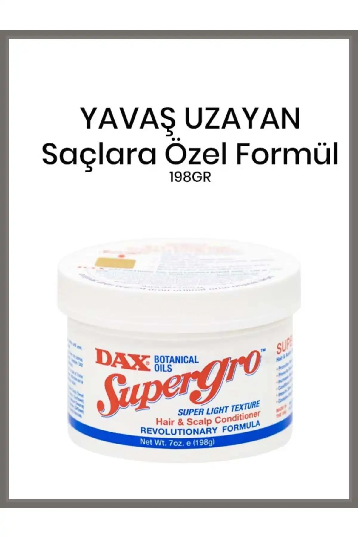 Supergro 198 gr - Saç Bakım Yağı ile Hızlı Uzama